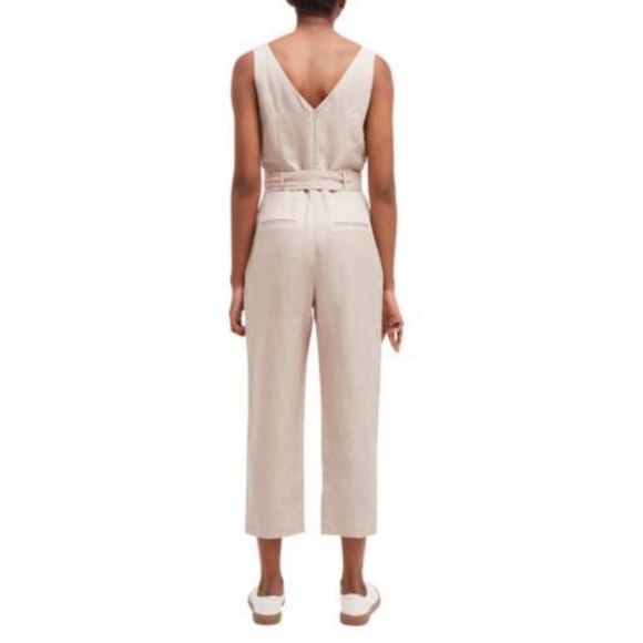 🌸 SOLD - French Connection Linen Blend Jumpsuit Size M - Picture 5 of 10